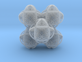 Flower of Life Stack 7 in Clear Ultra Fine Detail Plastic