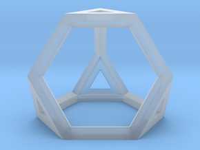 Truncated Tetrahedron in Clear Ultra Fine Detail Plastic