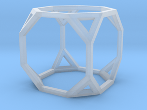 Truncated Cube in Clear Ultra Fine Detail Plastic