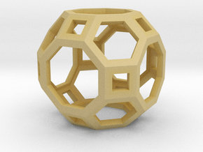 Truncated Cuboctahedron in Tan Fine Detail Plastic