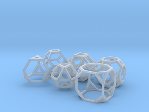 Archimedean Solids Part 1 in Clear Ultra Fine Detail Plastic