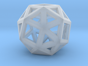 Snub Cube in Clear Ultra Fine Detail Plastic