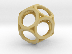 Truncated Dodecahedron in Tan Fine Detail Plastic