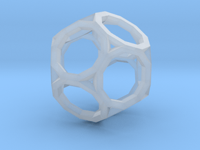 Truncated Dodecahedron in Clear Ultra Fine Detail Plastic