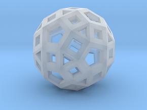 Rhombicosidodecahedron in Clear Ultra Fine Detail Plastic