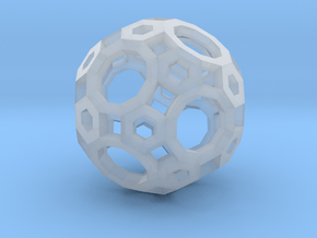 Truncated Icosidodecahedron in Clear Ultra Fine Detail Plastic
