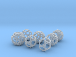 Archimedean Solids Part 2 in Clear Ultra Fine Detail Plastic
