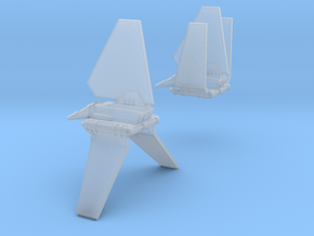 Bad Guy Shuttle Spaceships, Pair, 1:2700 in Clear Ultra Fine Detail Plastic
