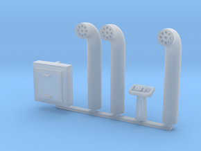 Docking Bay Pipes, 1:72 in Clear Ultra Fine Detail Plastic