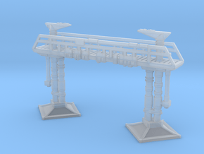 Docking Bay 327 gantry, with railings, 1:350 in Clear Ultra Fine Detail Plastic
