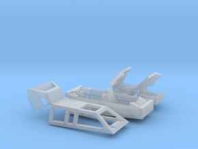 Snow speeder Canopy, Open with Flaps, 1:144 in Clear Ultra Fine Detail Plastic