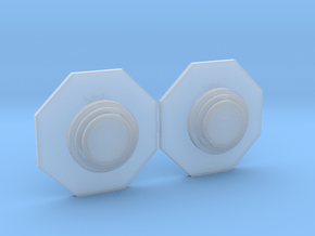 Artoo De Ago's 1:2.3 octagon ports, blank in Clear Ultra Fine Detail Plastic