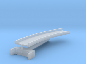 T-gauge curved bridge 145 mm in Clear Ultra Fine Detail Plastic