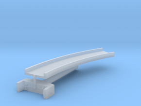 T-gauge curved bridge 158 mm in Clear Ultra Fine Detail Plastic