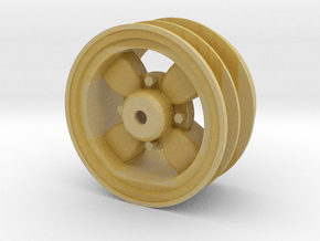 rim013-0r WPL D Series Libre wheels, Rear in Tan Fine Detail Plastic