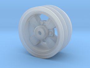 rim013-0r WPL D Series Libre wheels, Rear in Clear Ultra Fine Detail Plastic