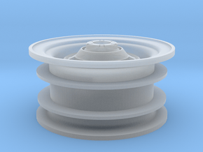 rim032-01 WPL C24 Front Steel Wheel in Clear Ultra Fine Detail Plastic