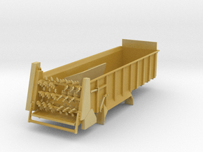 1/64 Scale Horizontal Beater Manure Spreader long  in Tan Fine Detail Plastic