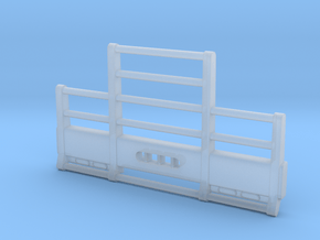 DCP Kenworth horizontal bar bumper in Clear Ultra Fine Detail Plastic