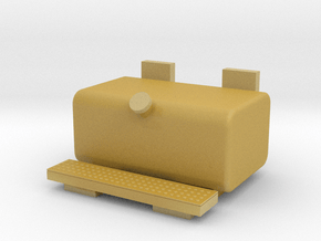 Square fuel tank with long step in Tan Fine Detail Plastic