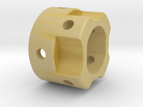 GX12 Connector Holder for side blades MALE in Tan Fine Detail Plastic