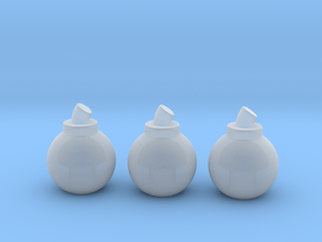 Bombs (3 Pack) in Clear Ultra Fine Detail Plastic