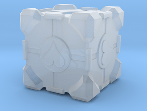 Companion Cube in Clear Ultra Fine Detail Plastic