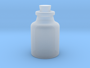 Bottle in Clear Ultra Fine Detail Plastic