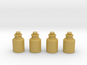 Four Bottles in Tan Fine Detail Plastic