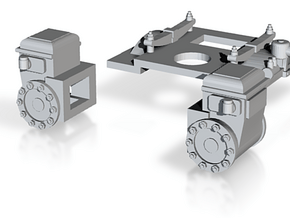 Plastic accessories for DSB F locomotive in N scal in Clear Ultra Fine Detail Plastic