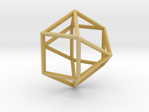 Cube Octohedron - 5cm in Tan Fine Detail Plastic