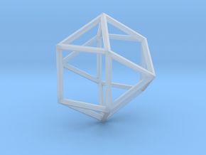 Cube Octohedron - 5cm in Clear Ultra Fine Detail Plastic