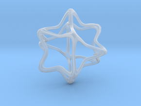  Cube Octahedron Curvy Pinch - 5cm in Clear Ultra Fine Detail Plastic