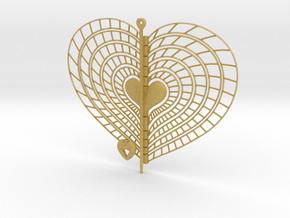 Heart Swap Spinner Spiral Ribs - 15cm in Tan Fine Detail Plastic