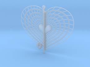 Heart Swap Spinner Spiral Ribs - 15cm in Clear Ultra Fine Detail Plastic