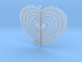 Heart Swap Spinner Flat Radial Etch - 15cm in Clear Ultra Fine Detail Plastic
