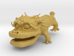 Dragon Dog v01 6cm in Tan Fine Detail Plastic