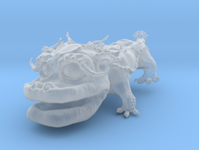 Dragon Dog v01 6cm in Clear Ultra Fine Detail Plastic