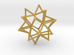 Stellated Icosohedron WireBalls - 3cm in Tan Fine Detail Plastic