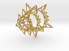 Star Rings 5 Points - 3 pack - 6cm in Tan Fine Detail Plastic