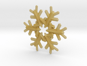 Snow Flake 6 Points E 4cm in Tan Fine Detail Plastic