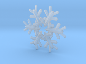 Snow Flake 6 Points E 4cm in Clear Ultra Fine Detail Plastic