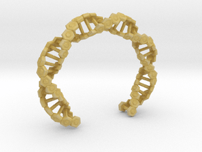 Hex DNA Bracelet BW - 8cm in Tan Fine Detail Plastic