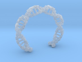 Hex DNA Bracelet BW - 8cm in Clear Ultra Fine Detail Plastic