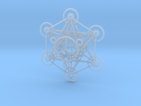 Metatron's Cube - 8cm - wStand in Clear Ultra Fine Detail Plastic