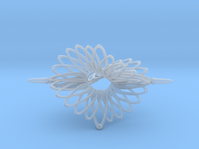 Spinner Floral Tri Twist - 7cm in Clear Ultra Fine Detail Plastic