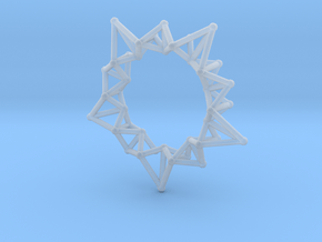 Star Rings 5 Points - Small - 3cm in Clear Ultra Fine Detail Plastic