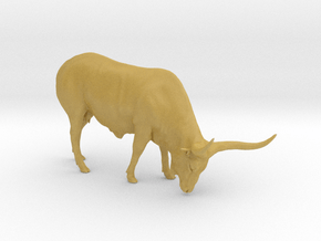 Ankole-Watusi 1:22 Grazing Female in Tan Fine Detail Plastic