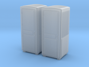 TJ-H01135x2 - Toilettes de Chantier éch H0 in Clear Ultra Fine Detail Plastic