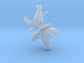 Ostrich 1:64 Fighting Pair in Clear Ultra Fine Detail Plastic